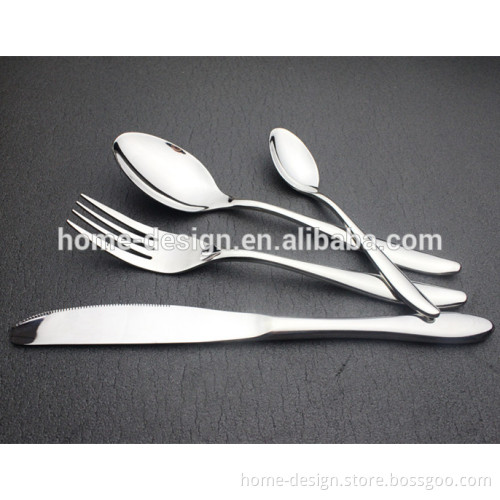 high quality (4pcs)stainless steel cutlery with smooth handle